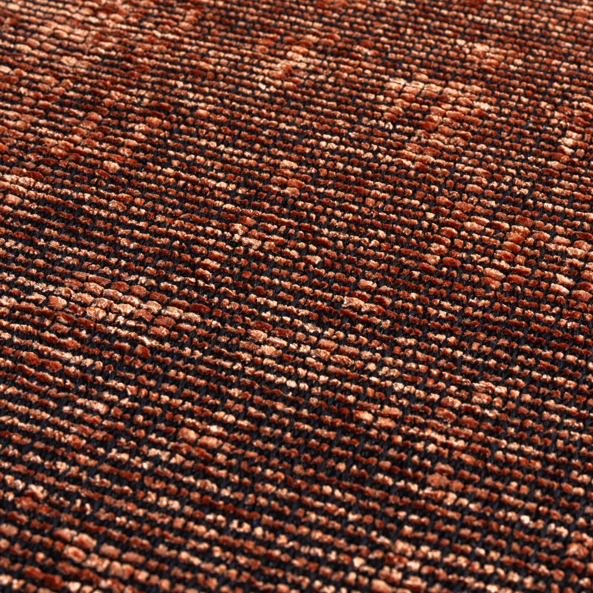Teppium Tapis en Coton Chenille Terre Cuite 120x170 cm Lavable, Style Boho, Vintage Kelim, Poils Courts, Antidérapant et Doux, Mélange Monochrome, pour Salon, Chambre, Bureau & Cuisine
