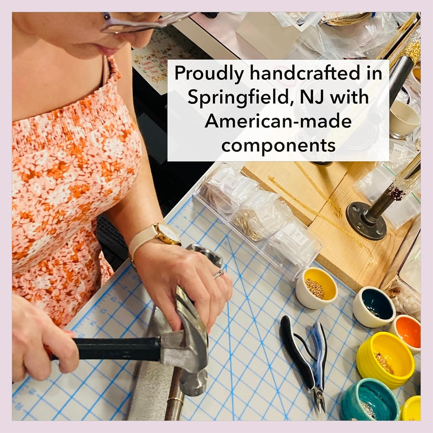 Handmade Pearl Cross Charm Necklace, Gold Fill, Rose Gold, Adjustable Length, Stocking Stuffer, Christmas Gift for Her, Girl, Teen, Teenager, Christian Birthday, First Communion, Confirmation, Baptism Present - Image 6