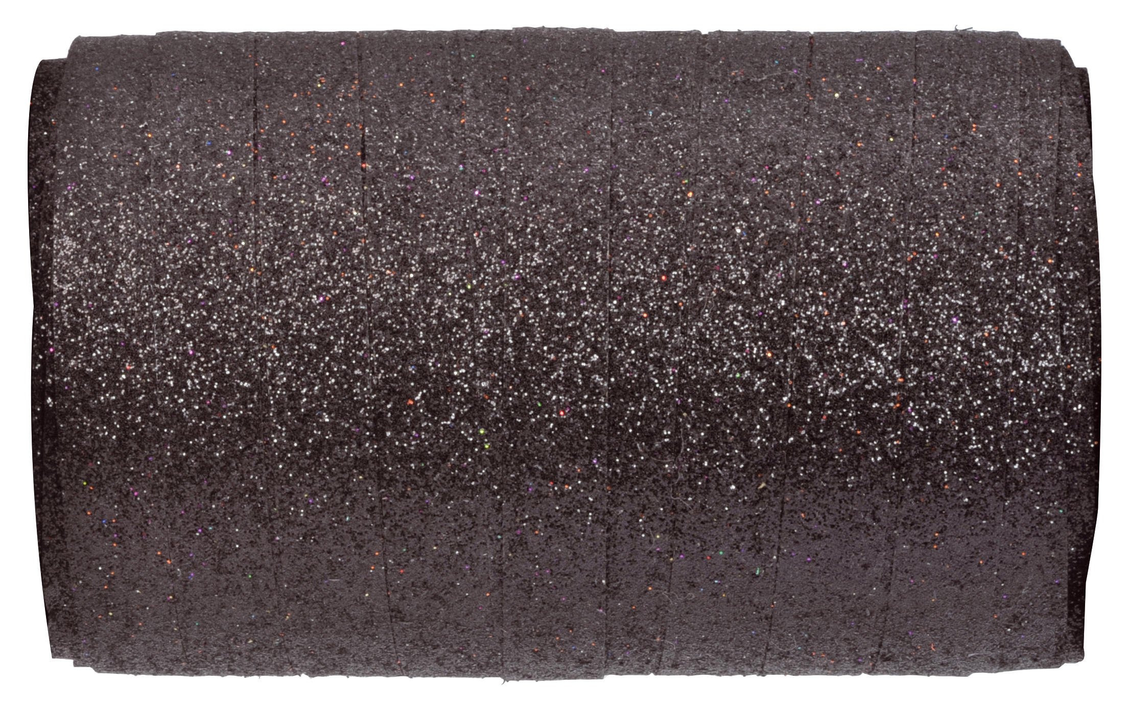 Ribbon Writer Black Glitter Curling Ribbon 10Mm X 2 Metres Cut From Roll