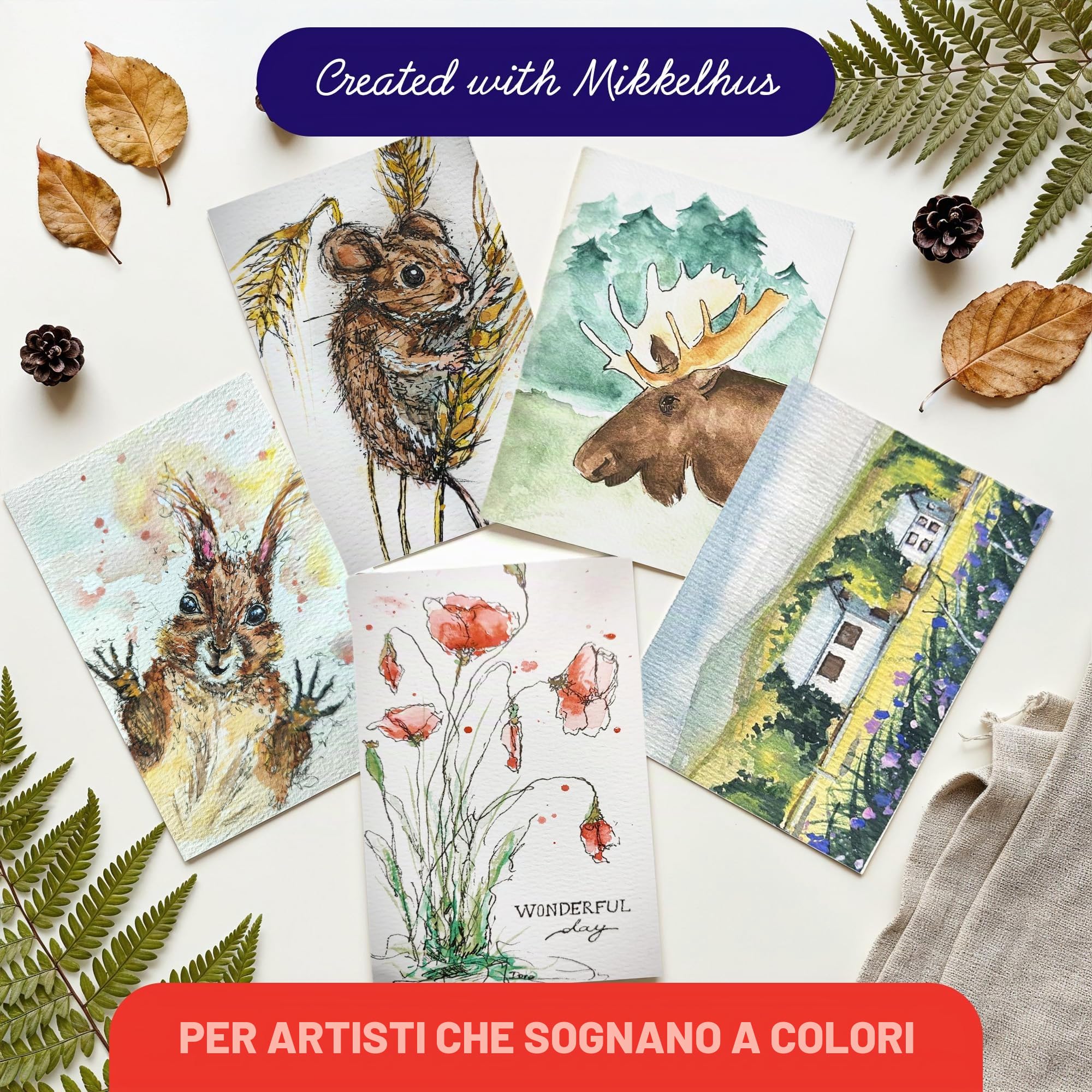 Set di colori ad acquerello, 120 colori in scatola con pennello e carta, set di pittura ad acquerello di alta qualità per artisti, confezione regalo con colori metallizzati e fluorescenti