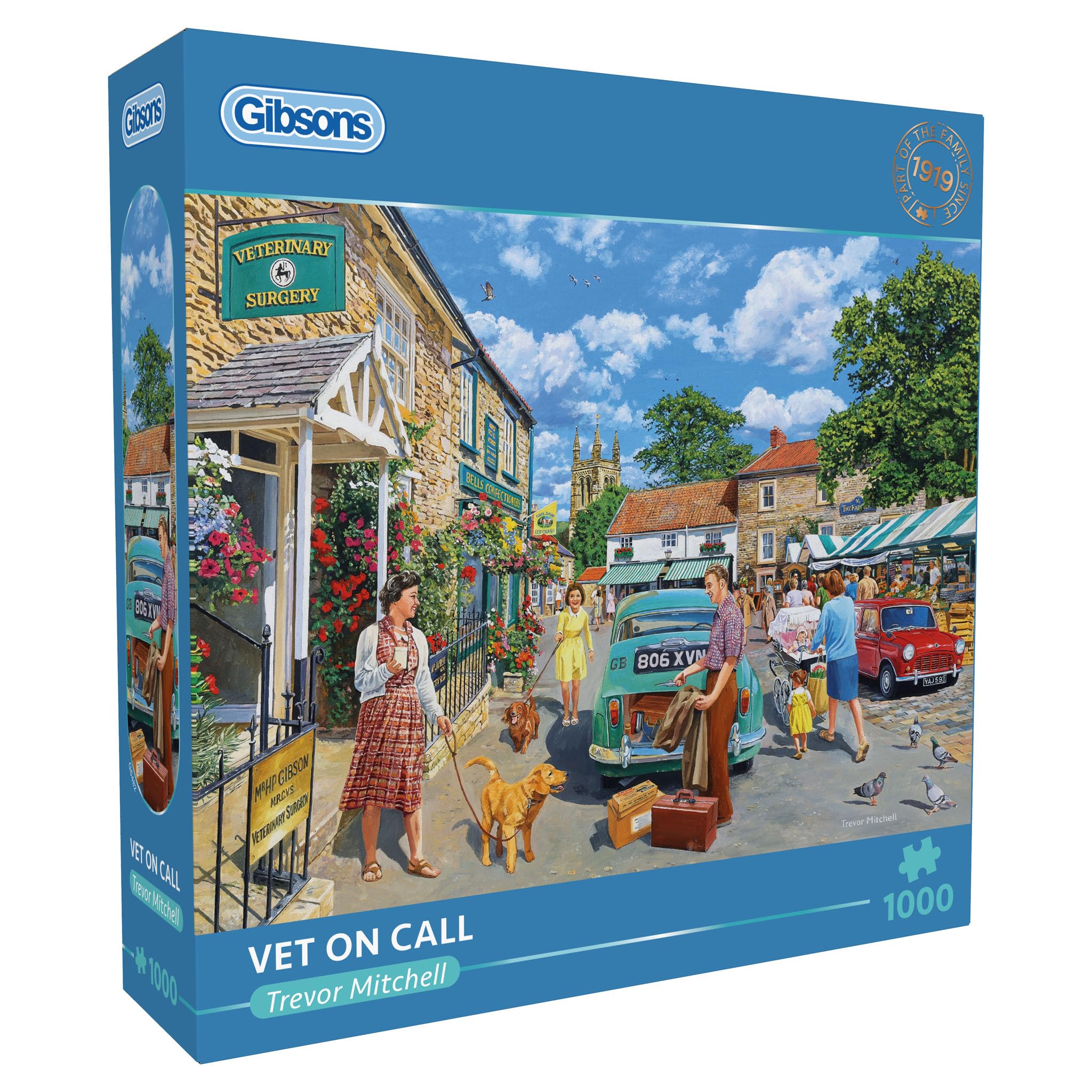 Gibsons Vet on Call 1000 Piece Jigsaw Puzzle for Adults – Nostalgic Village Scenes Artwork by Trevor Mitchell Sustainable Puzzle Made in the UK/EU for Puzzle Fans