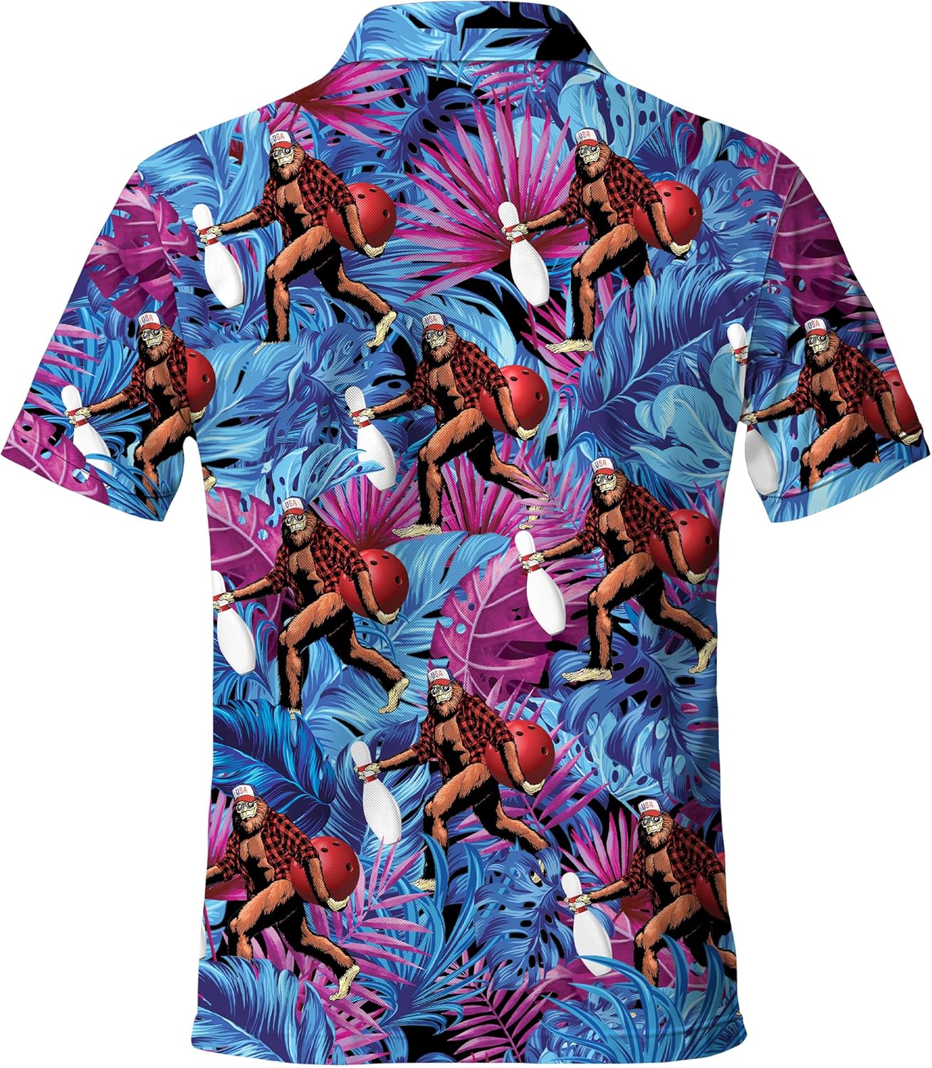 ACEPrints Colorful Hawaiian Polo Shirts for Men Casual Mens Polo Shirts Short Sleeve Golf Shirts for Men