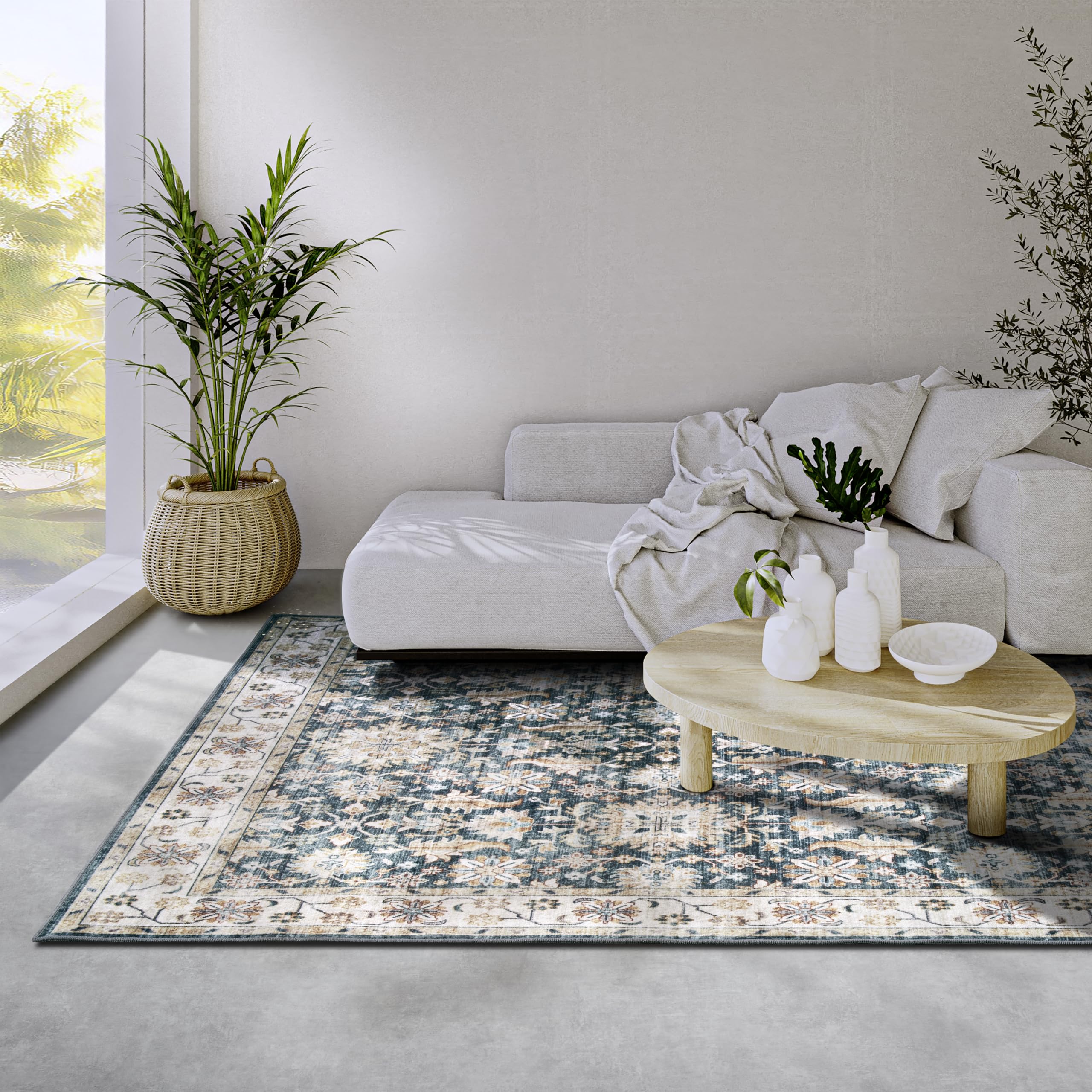 Tapis classique antidérapant anti-glisse à poils courts 80x150cm