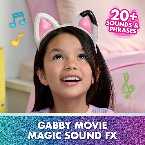 Vista 12 de Gabby's Dollhouse: The Movie, Meow-Mazing - Casa de muñecas interactiva, 7 habitaciones, ojos de pantalla LCD, figuras, sonido FX, juguetes
