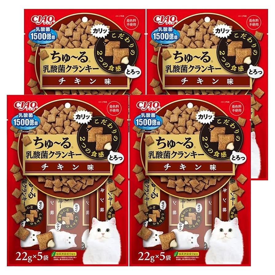 ドラ猫　ちゅ〜る乳酸菌クランキー22g✕5セット（合計32袋） Amazon.co.jp: チャオ (CIAO) CIAO (チャオ) ちゅ～る乳酸菌