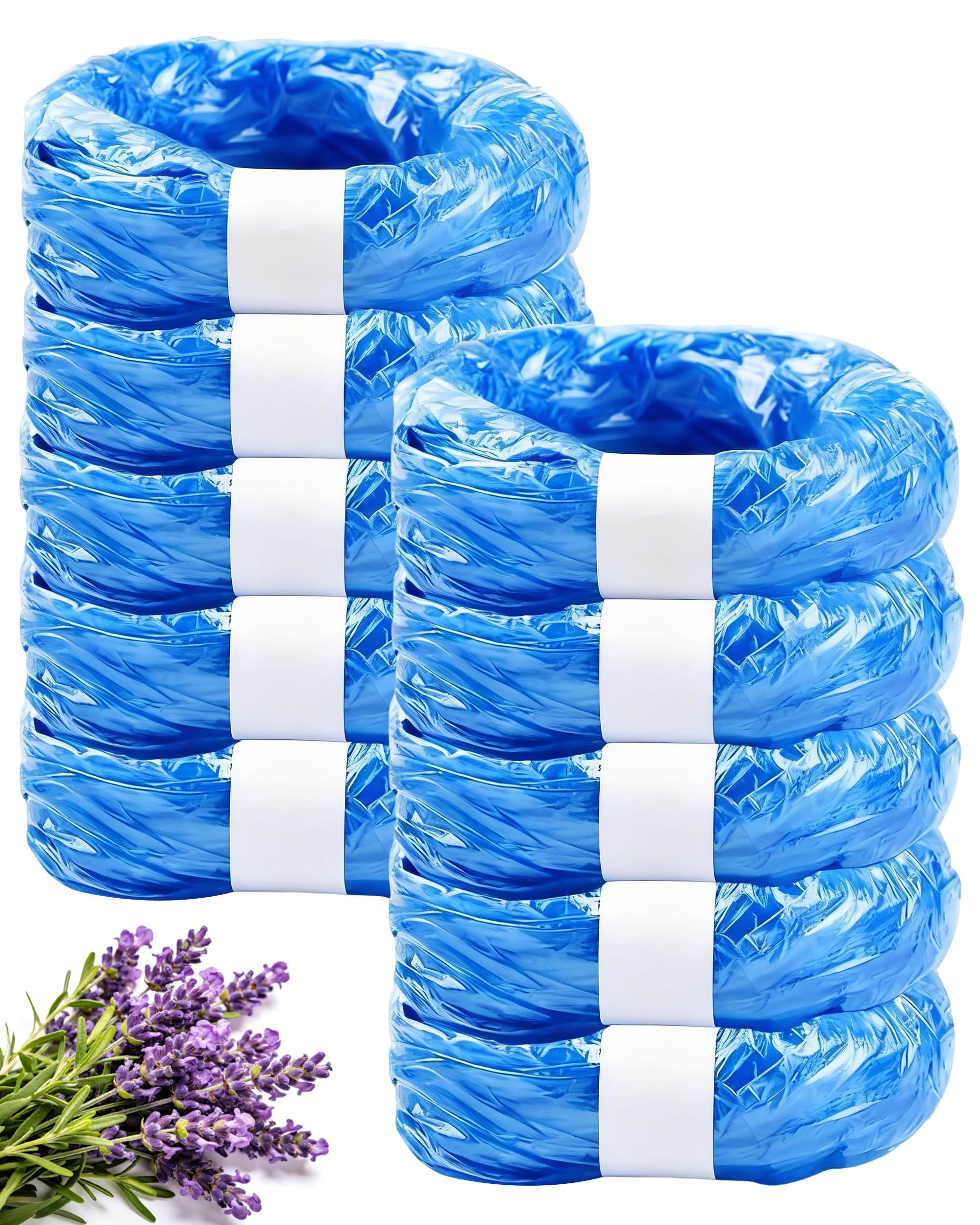 10 Pack Refill Bags Compatible with Diaper Genie, Litter Genie & Litter Locker, Extra 20% Longer Refill Bags for Diaper and Cat Litter Pails, Odor Lock & Plant Scented - 2