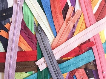 Craftbot YKK Zippers Multicolor Pack 8 Inch Number 3 Nylon Coil Set of 30 Pieces