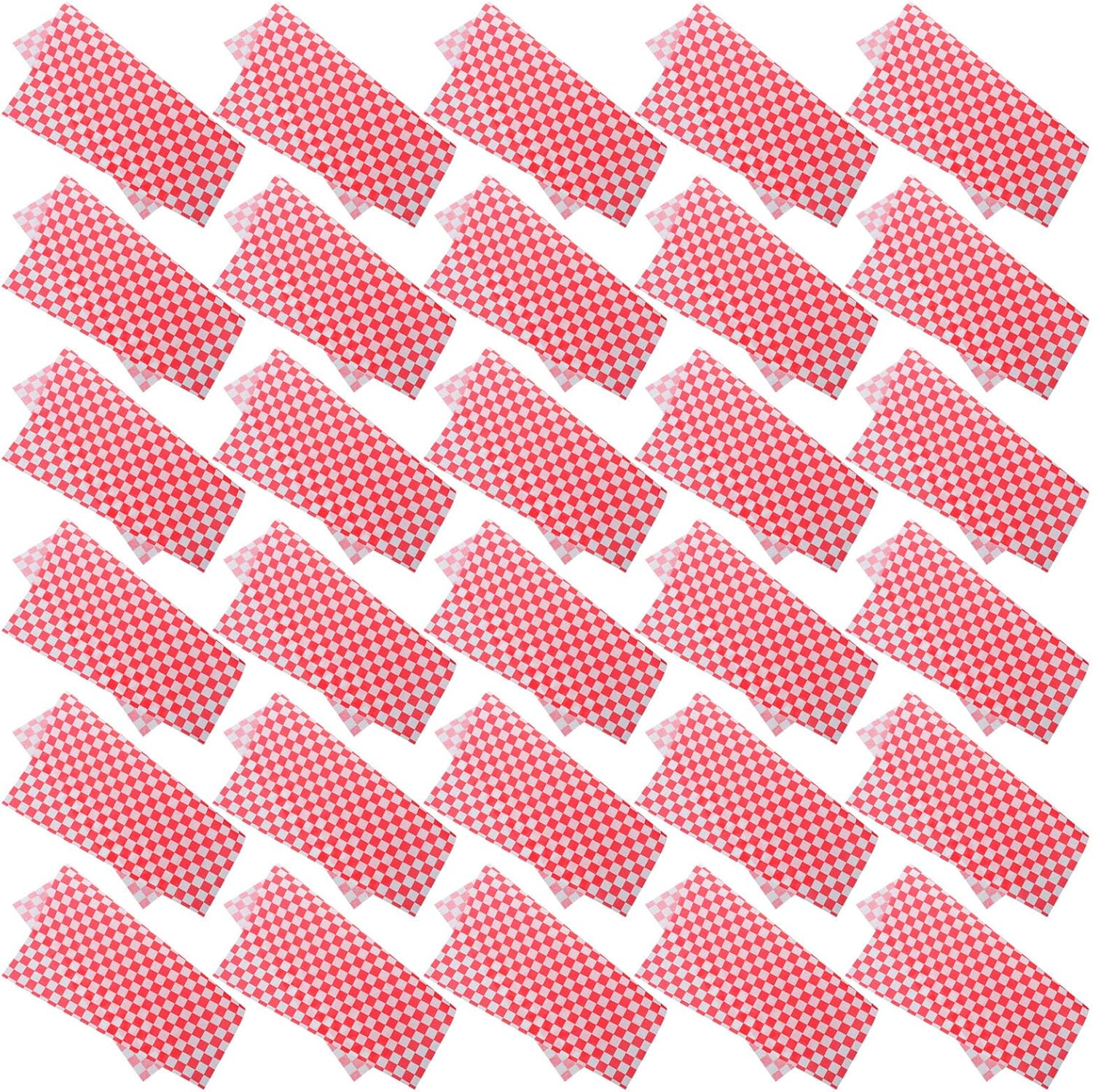 VICASKY Greaseproof Baking Paper Sheets 30x30cm Checkered Disposable Parchment Paper 500pcs for Sandwiches Burgers Air Fryer Food Wrapping and Bbq Picnic Use
