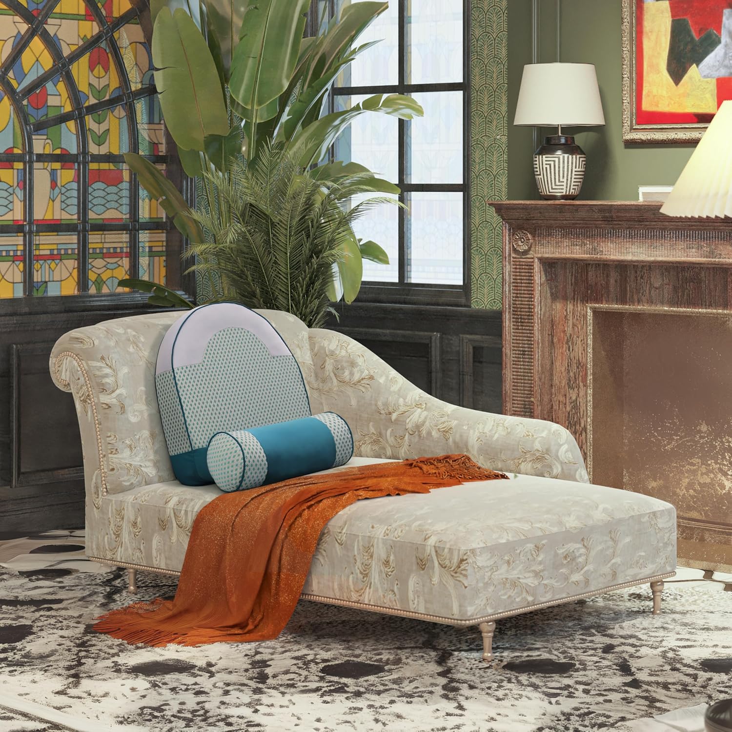 Daneey Back Pillow for Sitting in Bed, Reading Pillow with Support and Cylinder Cushion – Backrest Pillow for Couch, Home Comfort Cushion, Green