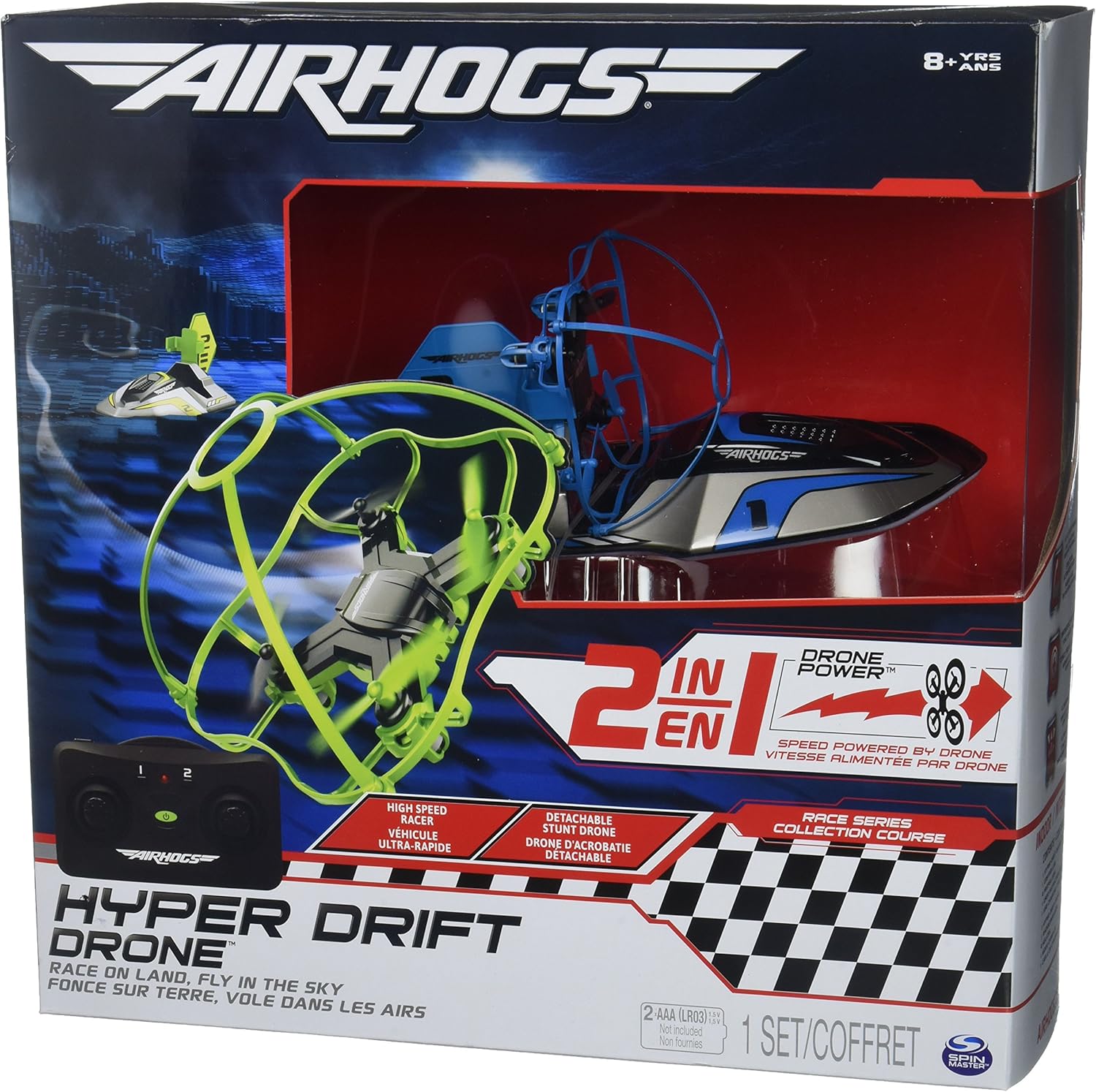 Exсluѕіvе Dіѕсоunt 60% Prісе Air Hogs 2-in-1 Hyper Drift Drone for High Speed Racing and Flying - Blue