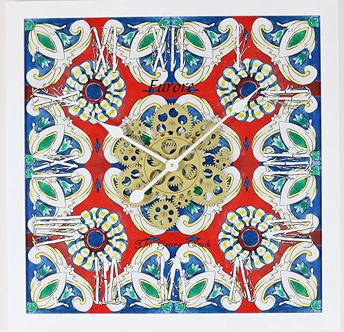 Vista 15 de The Gears - Reloj de pared con engranajes móviles (Vietri, redondo de 36 pulgadas)