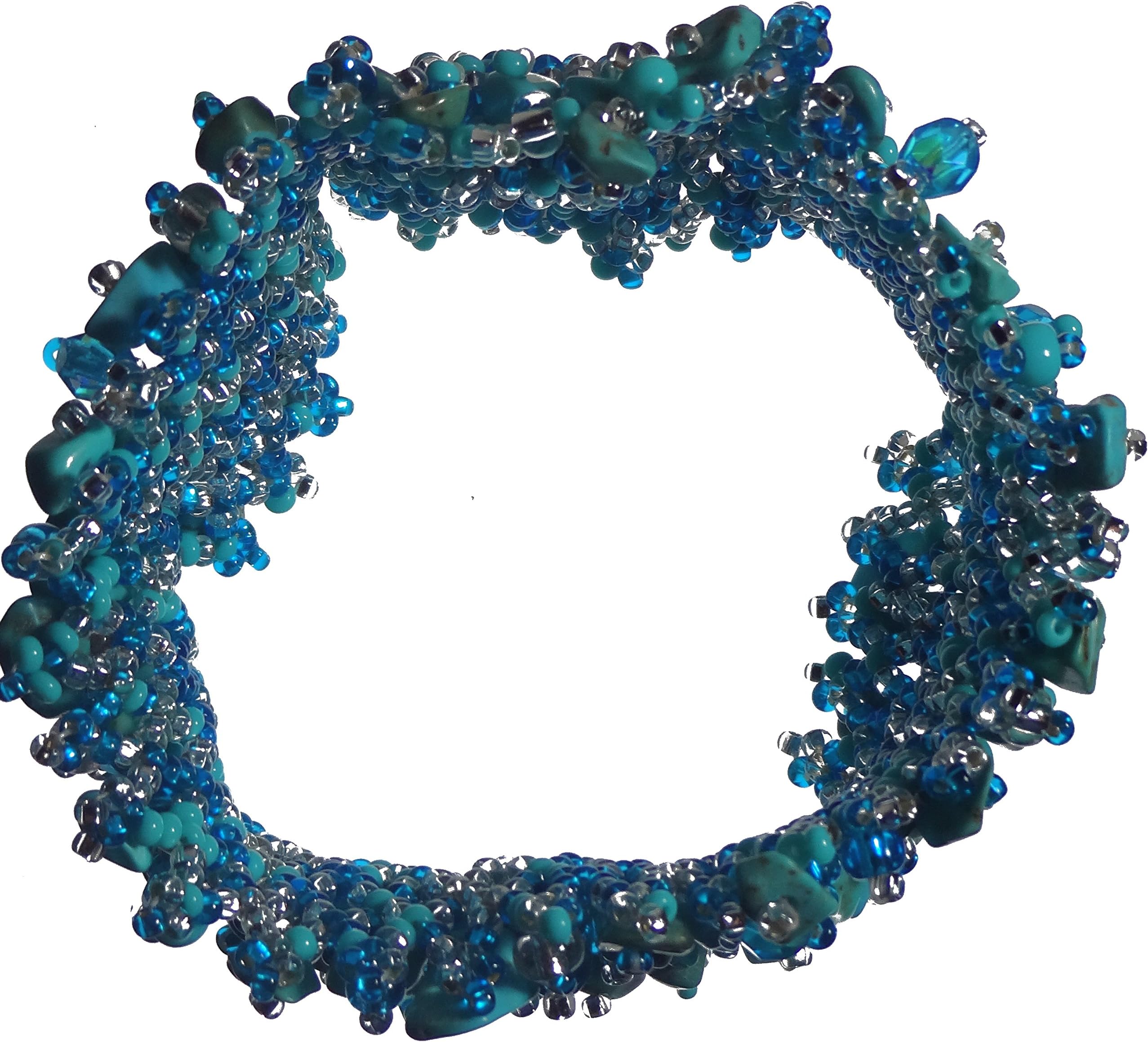 Handmade Guatemalan Glass Beaded Multistrand Bracelet with Magnetic Clasp - Made in Guatemala with Czech Glass Beads