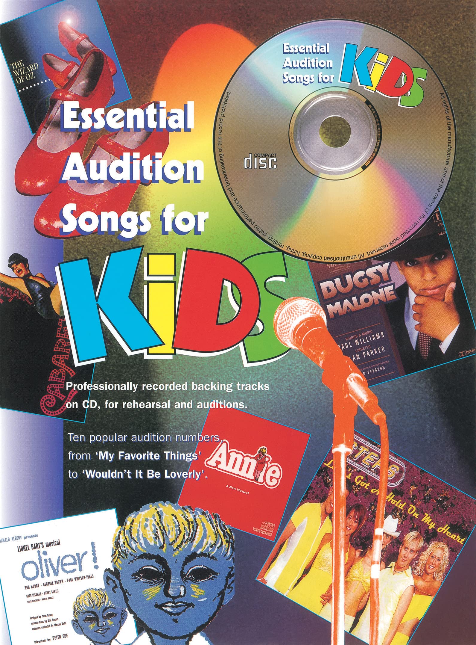 Essential Audition Songs Kids Paperback Book With CD.