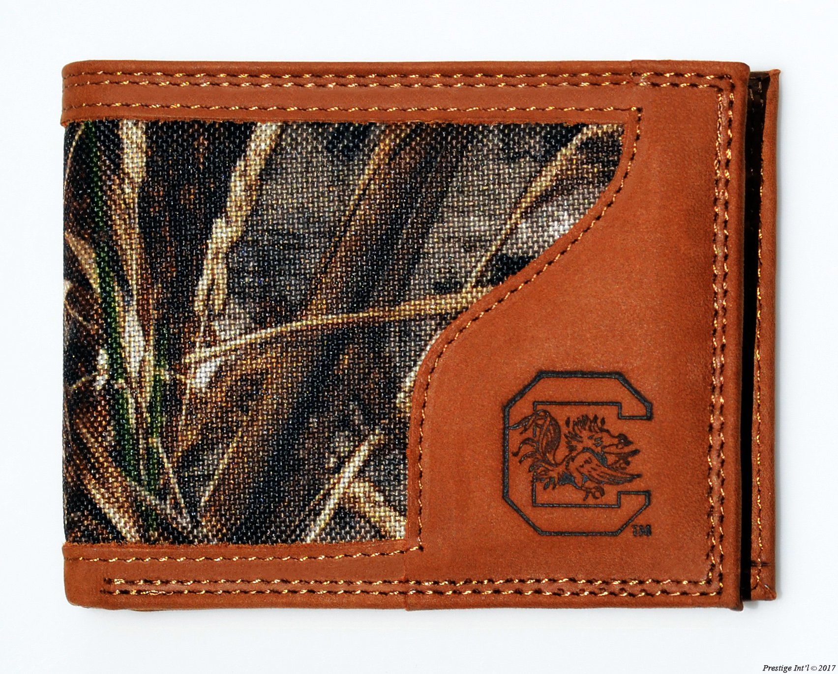 ZEP-PRO South Carolina Fighting Gamecocks Bifold Realtree Max-5 Camo & Leather Wallet USC NCAA