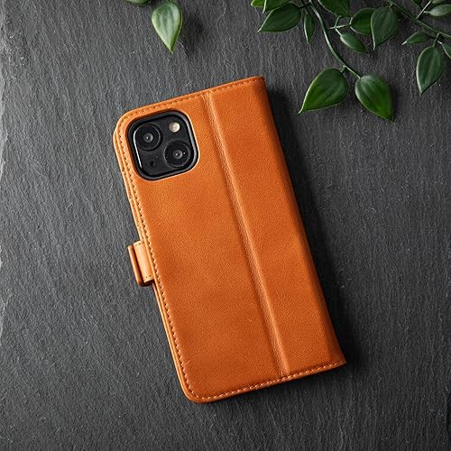 Miniatura 9 de Snakehive Funda de cuero para iPhone 13  Funda de piel auténtica con tarjetero  Funda tipo cartera con soporte  Compatible con iPhone 13  (marrón)