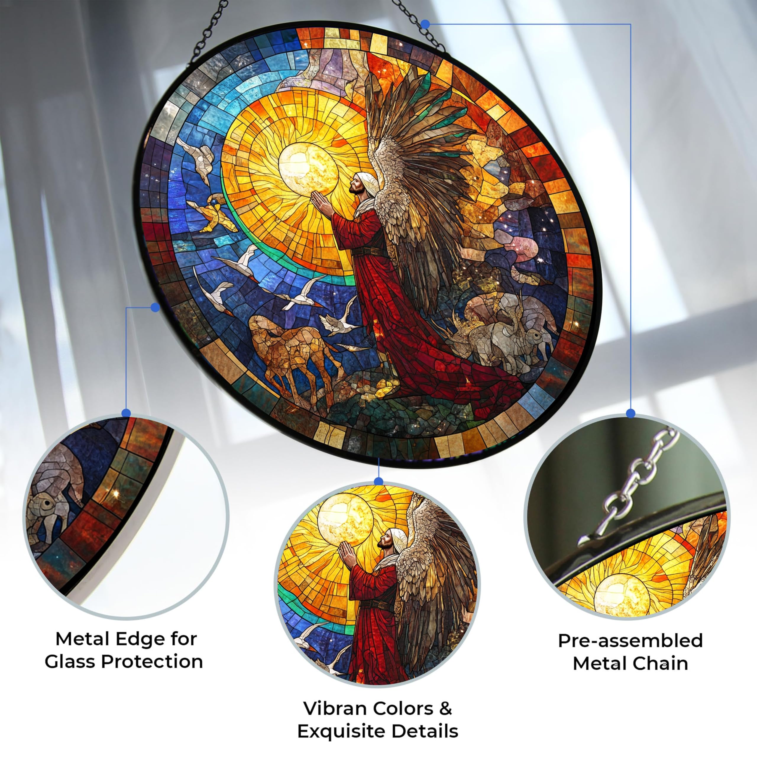 Amazon.com : 365CUSGIFTS Saint Michael The Archangel Stained Glass