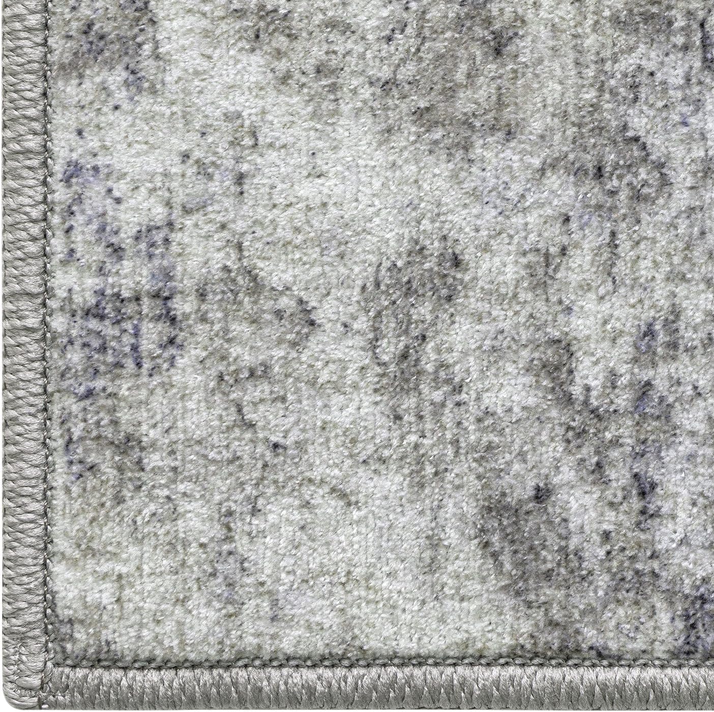 DEXI Washable Area Rug for Living Room 5x8, Modern Abstract Soft Indoor Large Rugs, Stain Resistant Low Pile Carpet with Non Slip Backing for Dining Bedroom Office, Blue