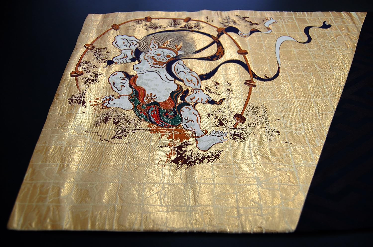 Kimono Table Runner 120x35cm　 (Pattern Name:風神雷神 )