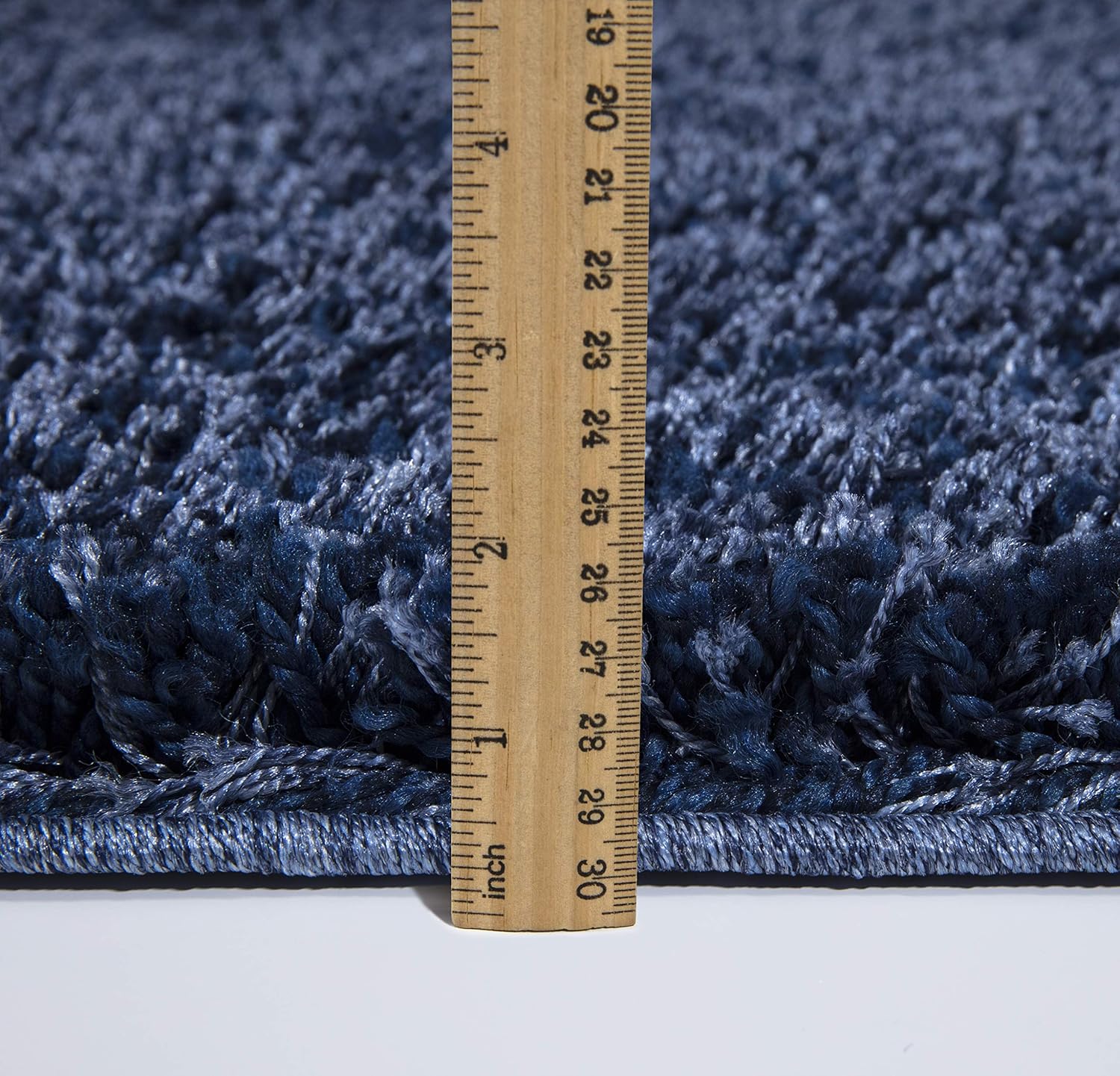 Elegant Comfort Luxury Softest, Shaggy Collection Modern Indoor Area Rugs, Fluffy Living Room Carpets for Children Bedroom Home Décor Nursery Rug, 8' x 10' ft, Solid Navy Blue