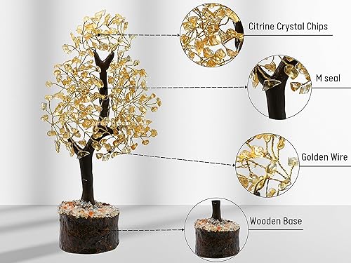 Miniatura 3 de Árbol de cristal de citrino, Fung Shui, piedra de cristal de citrino de Dubai, piedra citrina energía curativa (caja de regalo añadida)