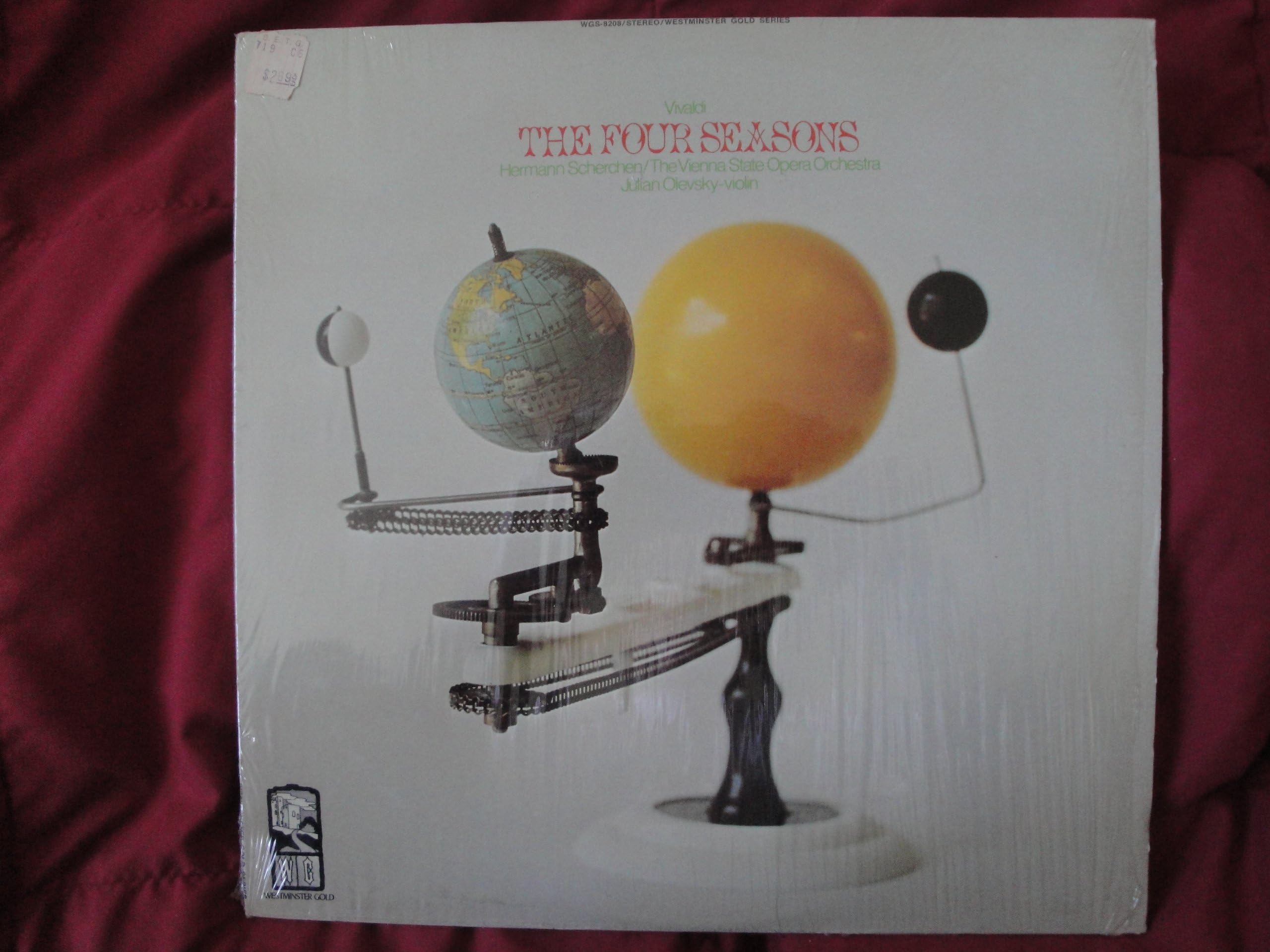 Vivaldi, The Four Seasons; Hermann Scherchen/The Vienna State Opera Orchestra w/ Julian Olevsky-Violin on ABC Westminster Gold Records 1973 WGS-8208, Stereo Vinyl Lp Record Album Ex