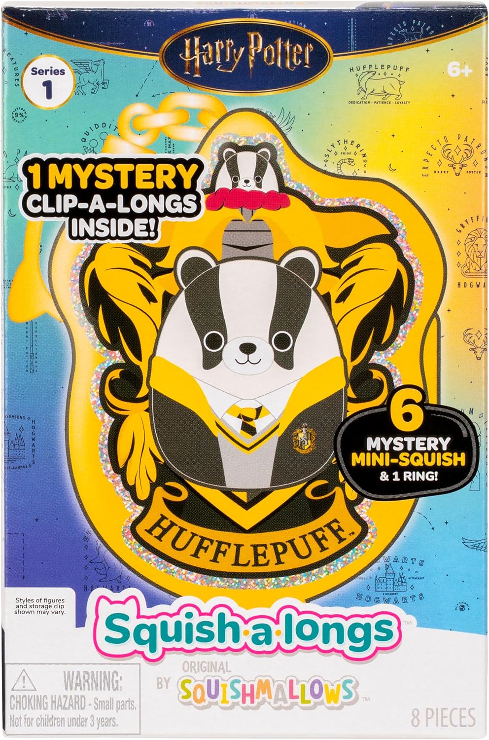 Squish-a-longs “Harry Potter” Clip-a-Longs Mini-Squish Hufflepuff Multipack