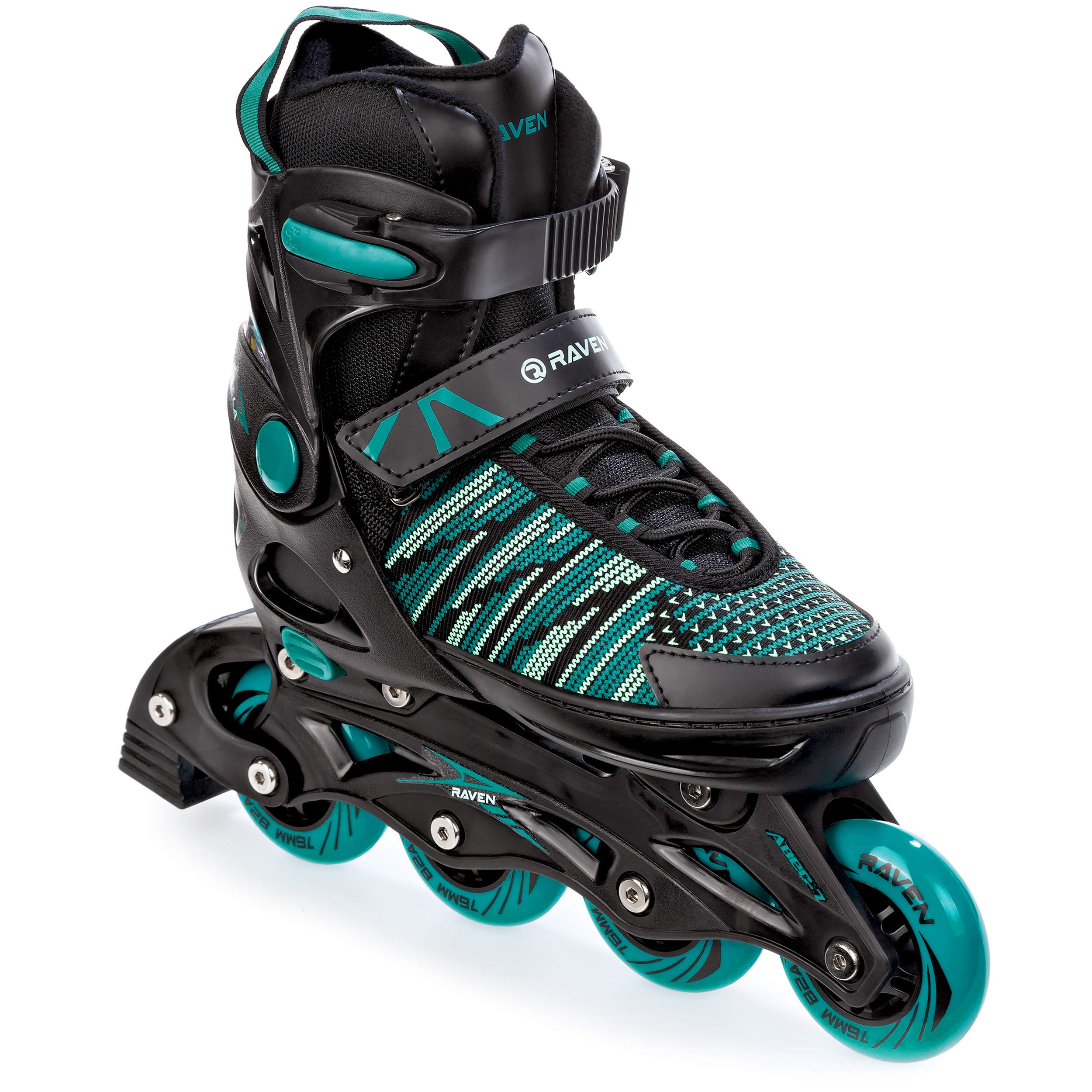 Raven - Roller en Ligne Vella du 33 au 36 Adulte Enfant Mixte Taille Ajustable Noir Raven