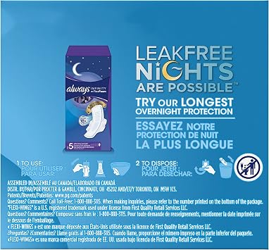 Always Size 3 Extra Heavy Flow Absorbency with Wings Infinity Pads, 14 Count (Pack of 6)