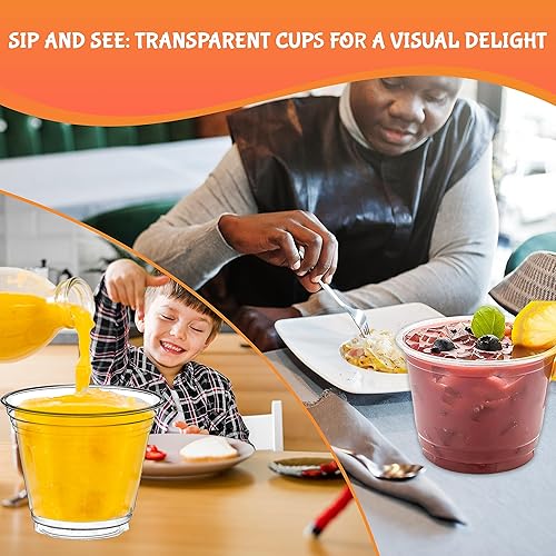 Miniatura 6 de Concession Essentials Vasos de plástico para sentadillas de 9 onzas paquete de 50 unidades