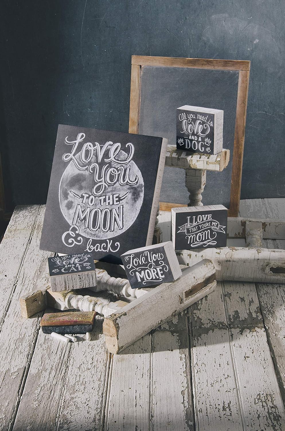 Primitives by Kathy 22283 Chalk Box Sign, 5" x 3.5", Love You More