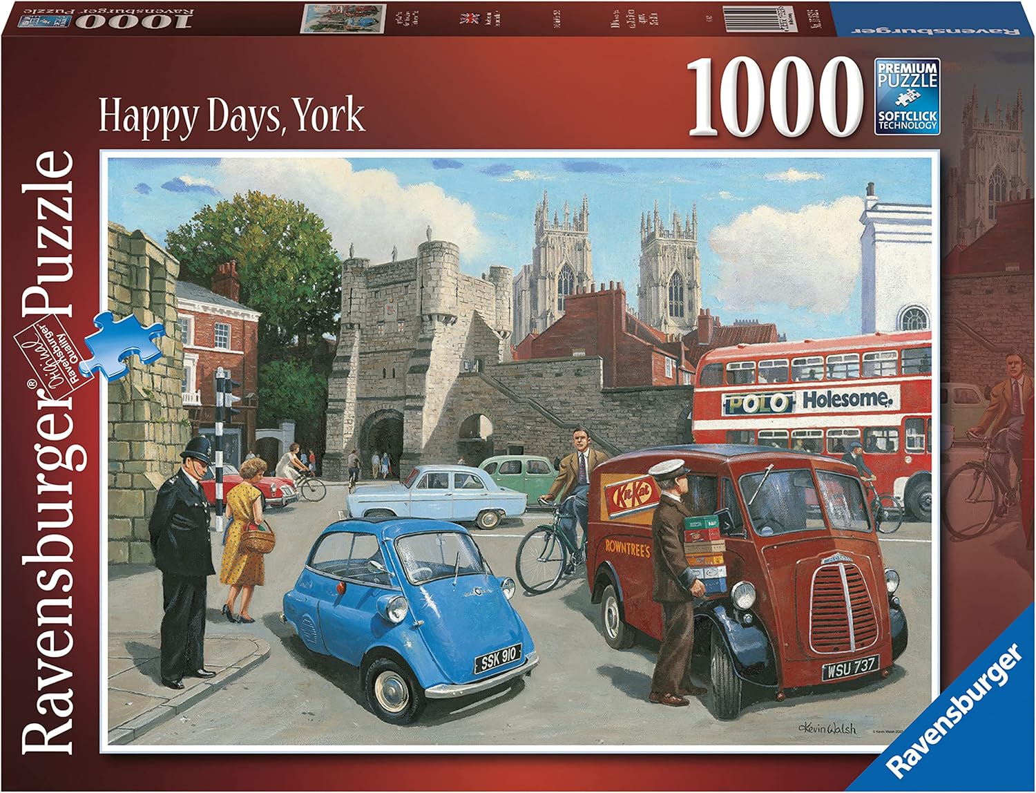 Ravensburger Happy Days York 1000 Piece Jigsaw Puzzle for Adults and Kids Age 12 Years Up, Multicoloured, 69,9 x 49,7 x 0,2 cm