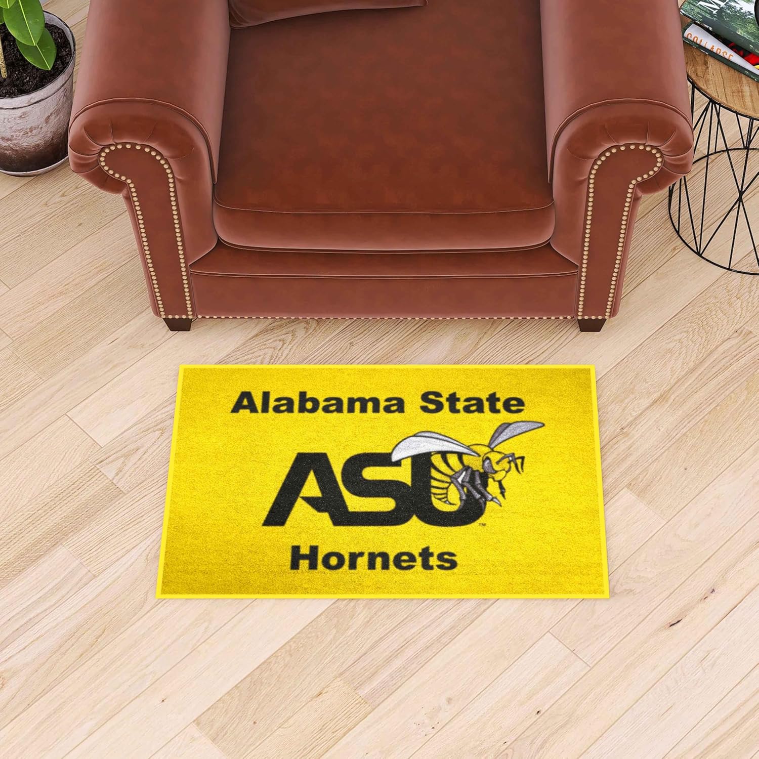 FANMATS 292 NCAA - Alabama State Hornets Starter Mat Accent Rug - 19in. x 30in. | Sports Fan Home Decor Rug and Tailgating Mat