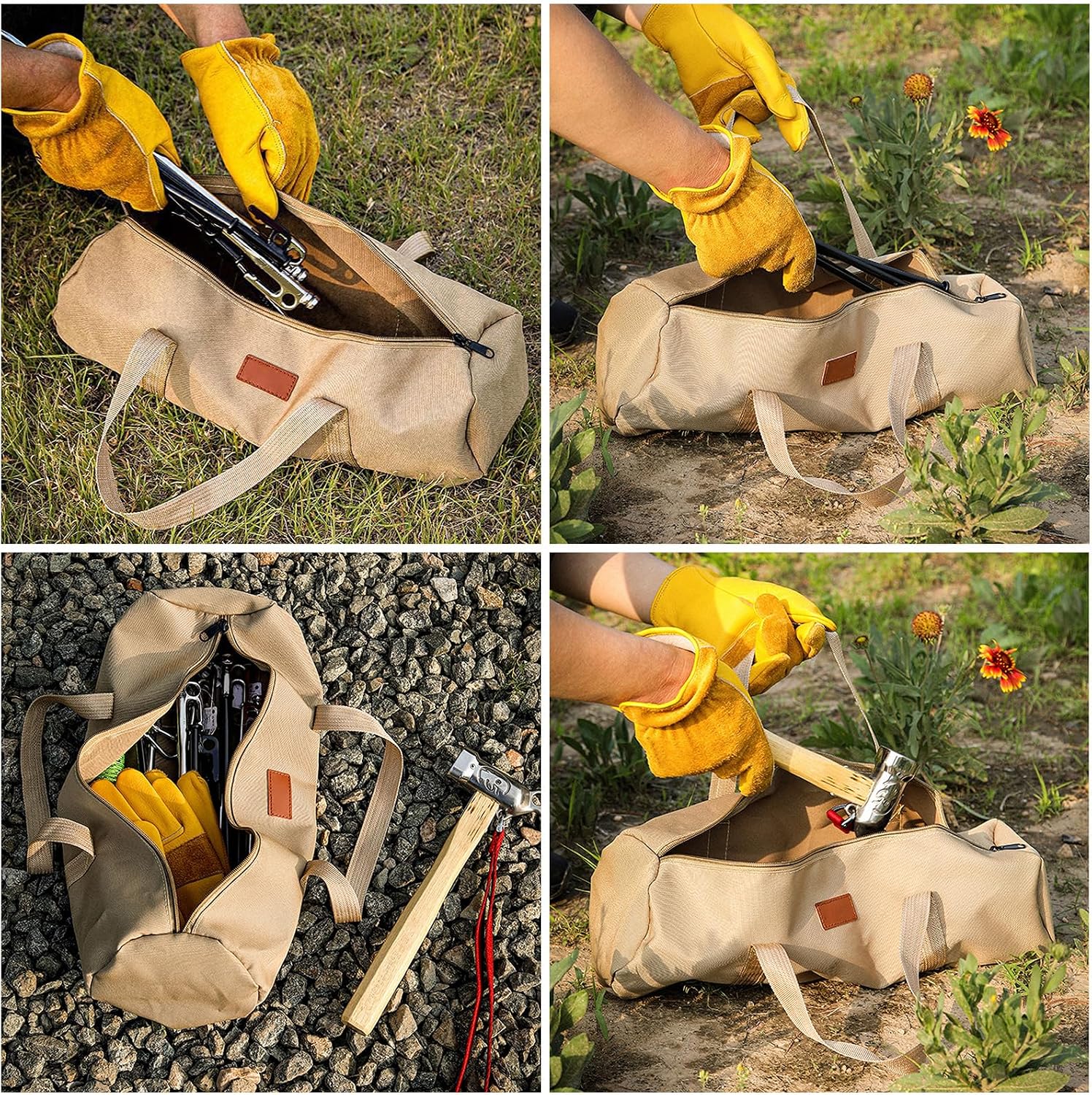 Foldable Luggage Bag with Zippers for Travel Sports Oxford Cloth Camping Storage Pouches Outdoor Duffels Bag Tent Accessories Rod Container image 2