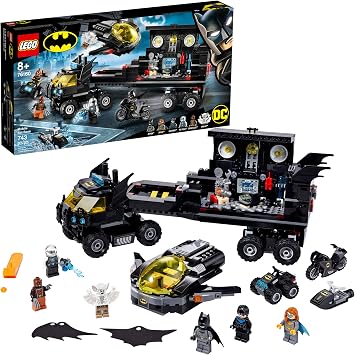 LEGO DC Mobile Bat Base 76160 Batman Building Toy, Gotham City Batcave Playset and Action Minifigures, Great Build Your Own Truck Batman Gift for Kids Aged 6 and up 743 Pieces