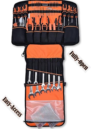 Miniatura 2 de WELKINLAND Mochila de herramientas completamente abierta, mochila de herramientas para hombres, mochilas de herramientas para electricistas,Bolsa de