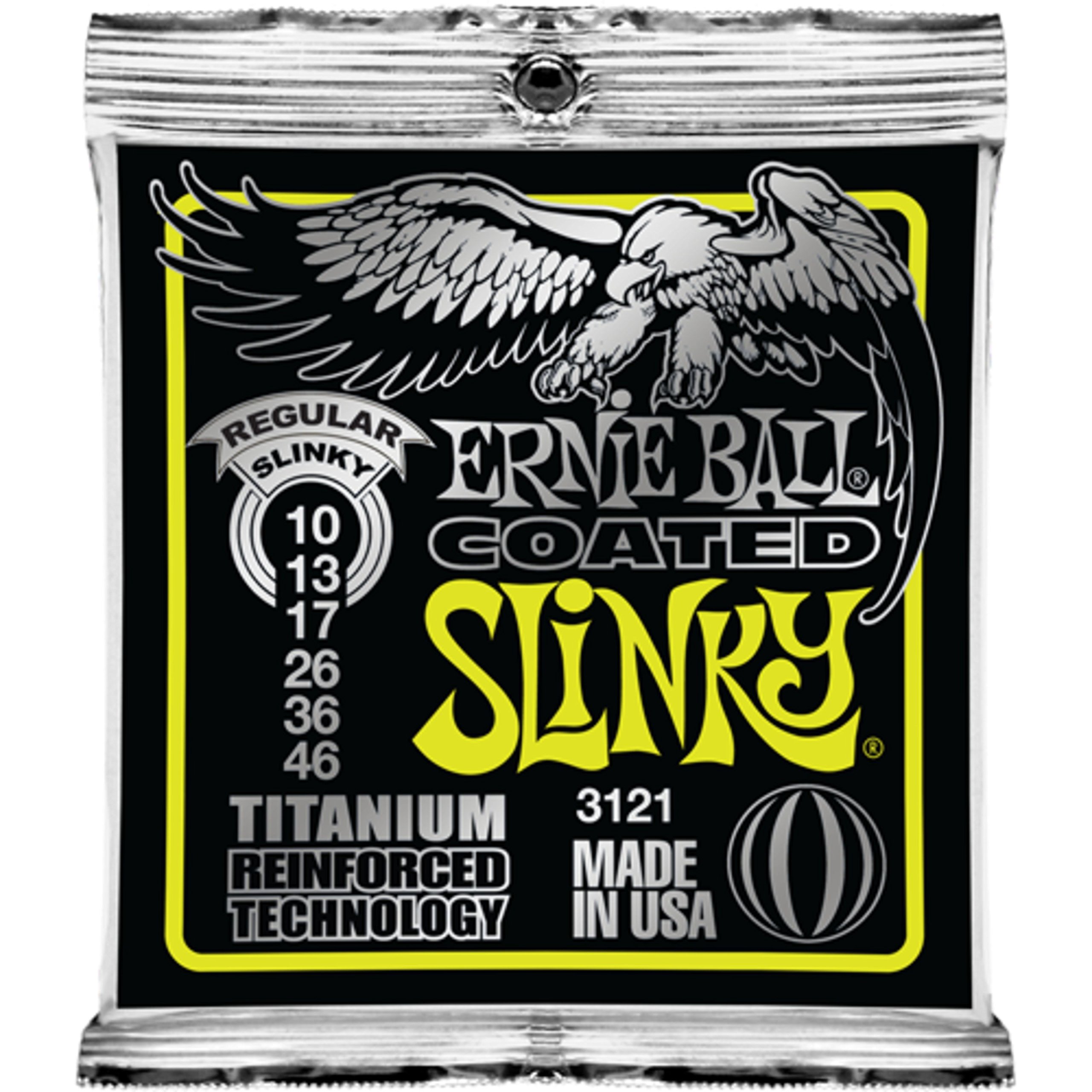 P03121 Coated Titanium Slinky Electric Guitar Strings (Bronze)
