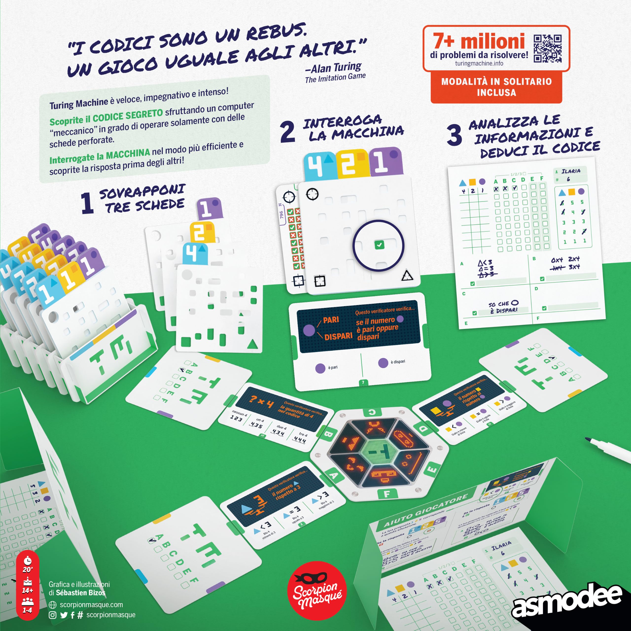 Asmodee - Turing Machine, Gioco da tavolo, 1-4 Giocatori, 14+ anni, Edizione in Italiano
