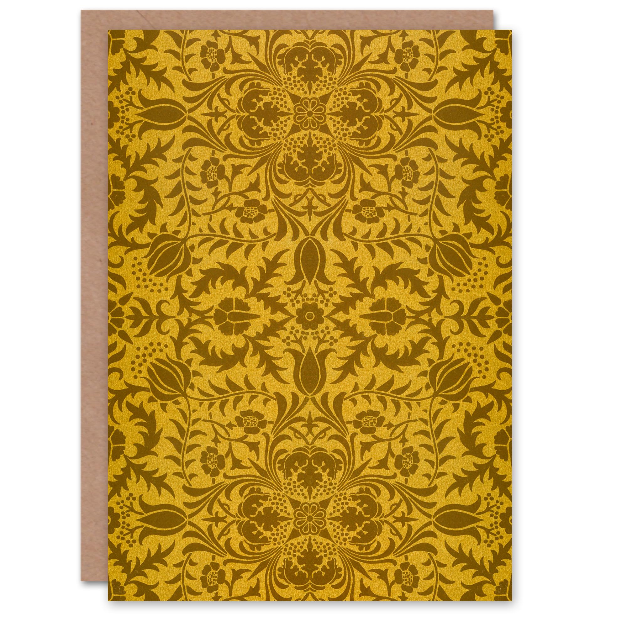 Artery8 William Morris Art Card Floral Vine Filigree Pattern