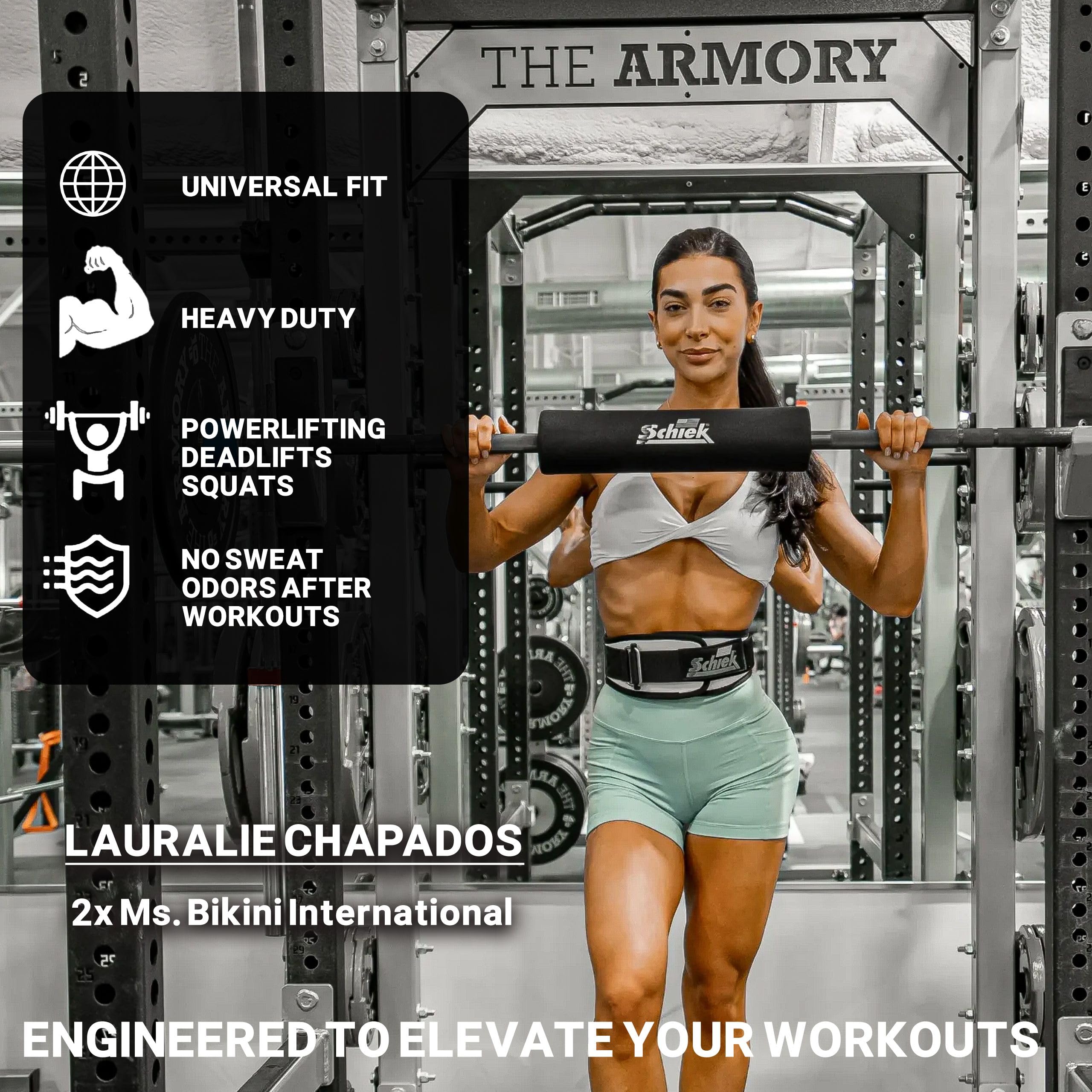 Schiek Barbell Pad - Durable Cushion Pad for Comfort and Support - for Squats, Hip Thrust and Bench Press