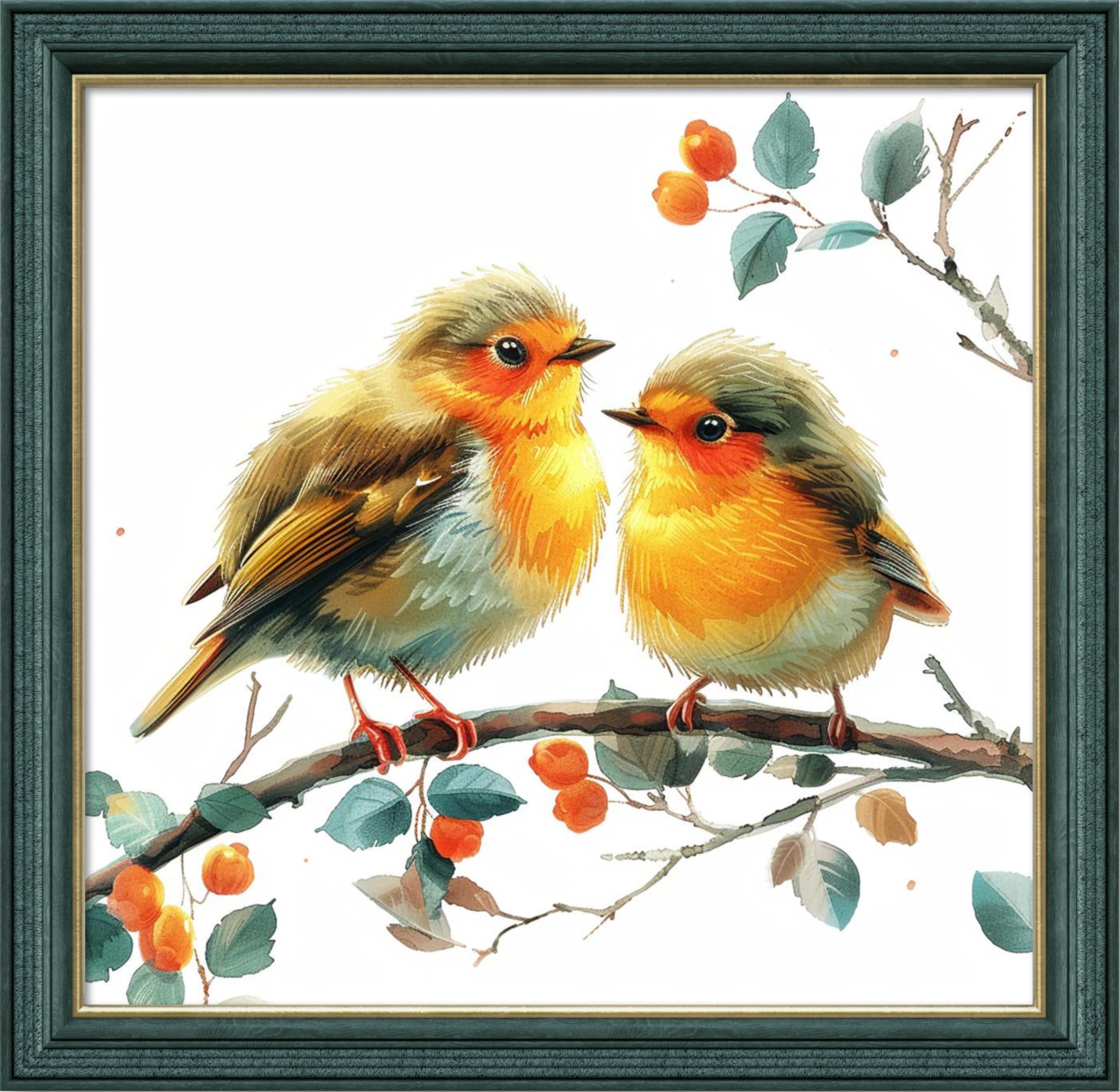 Leczany Cross Stitch Patterns Stamped Kit for Beginners | Embroidery Supplies DIY Craft Kit Needlepoint for Adults Starter | 11CT, 3 Strands | Two Little Birds 16.5x16.1 inches