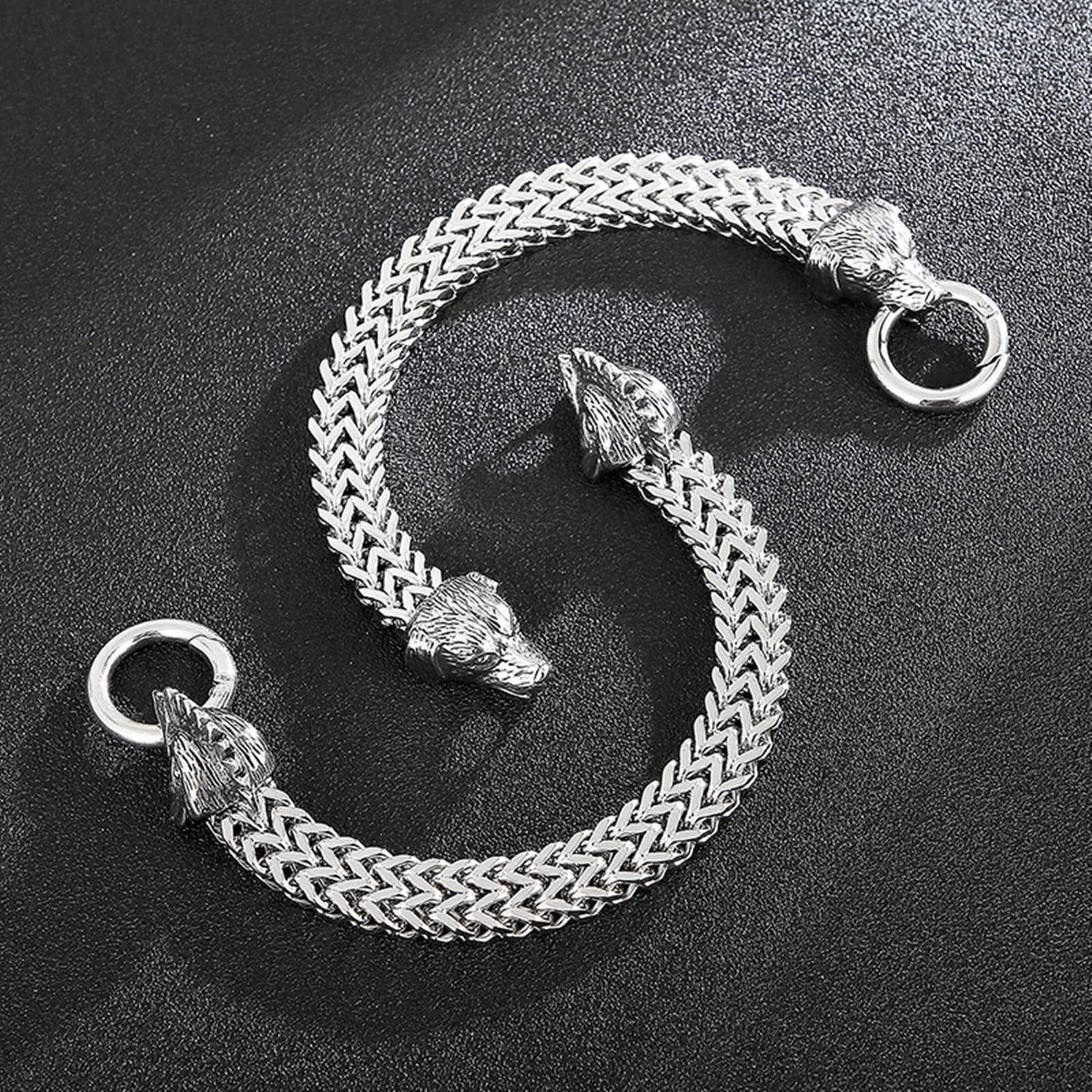 Pulseras Amigas, Cabezas De Animales del Zodiaco Pulsera Pareja Plata Regalo para el cumpleaños de San Valentin