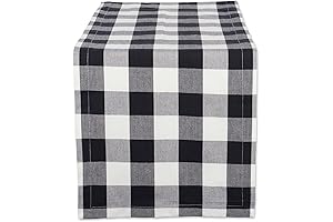 DII Black & White Table Runner: Classic Farmhouse Elegance