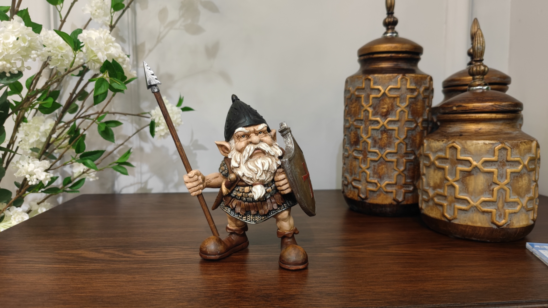 Figura Decorativa Enano Vikingo Guerrero Norse miniatura 7