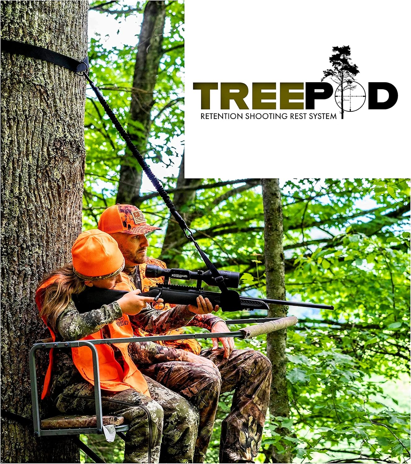 East TN Outfitters TreePod Shooting Rest – Tree Stand Rifle Retention System for Steady Aim & Hunting Support