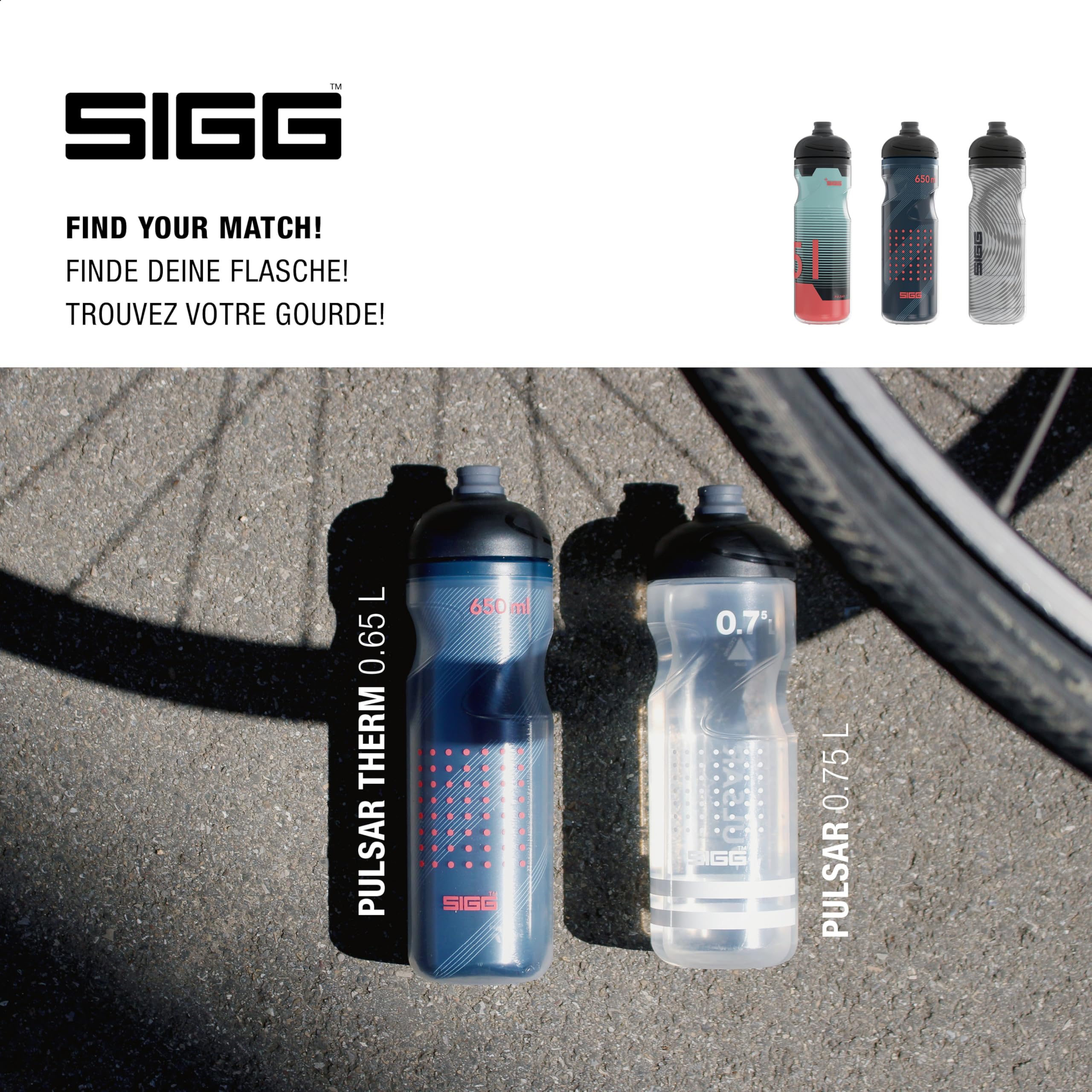 SIGG - Isolierte Kunststoff Fahrradflasche - Pulsar Therm Snow 0.65 L – Ansicht 5