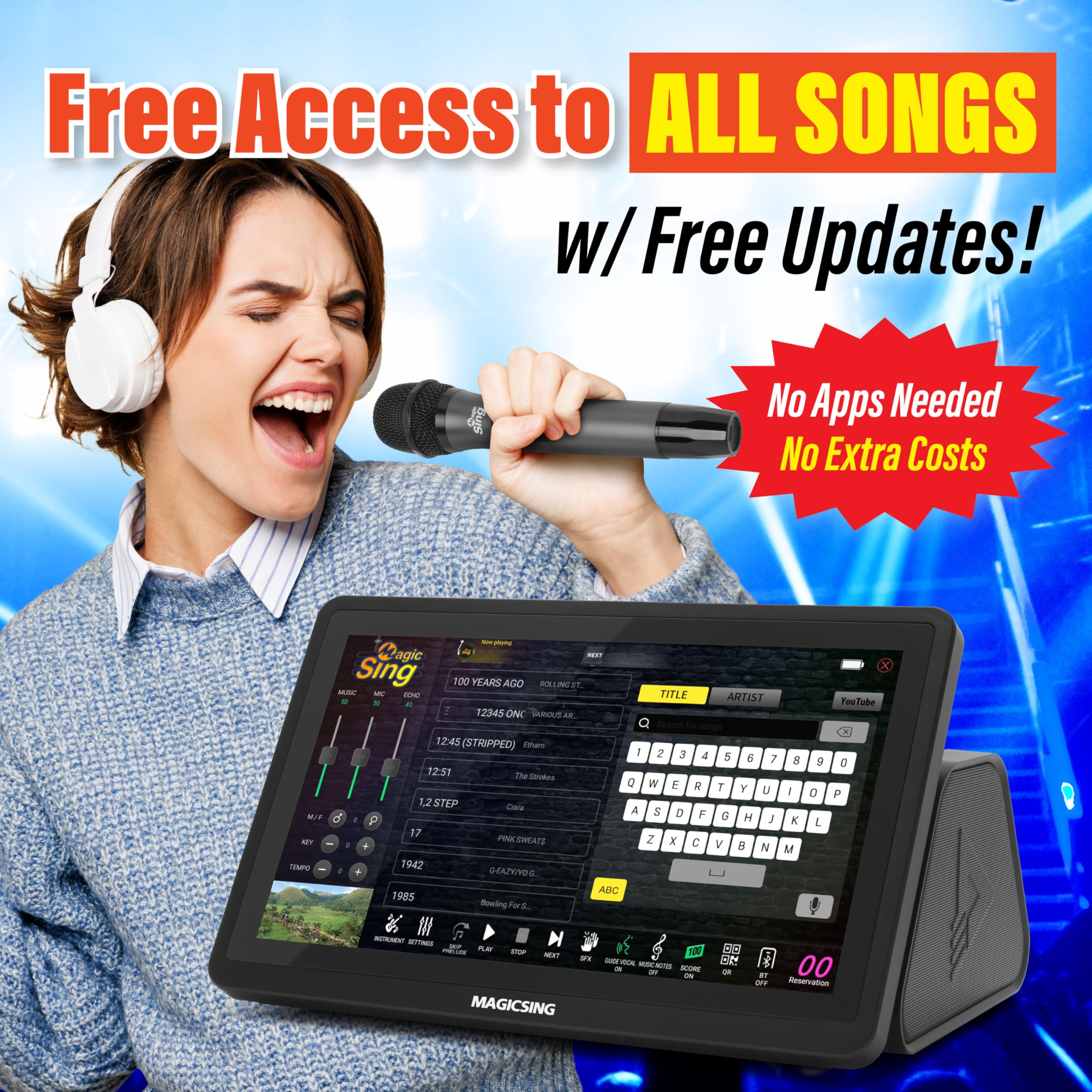 「今週まで値下げ」カラオケマシンMAGICSING 一式 Karaoke Karaoke Machine – All-in-One Magicsing w/ Free Song Updates