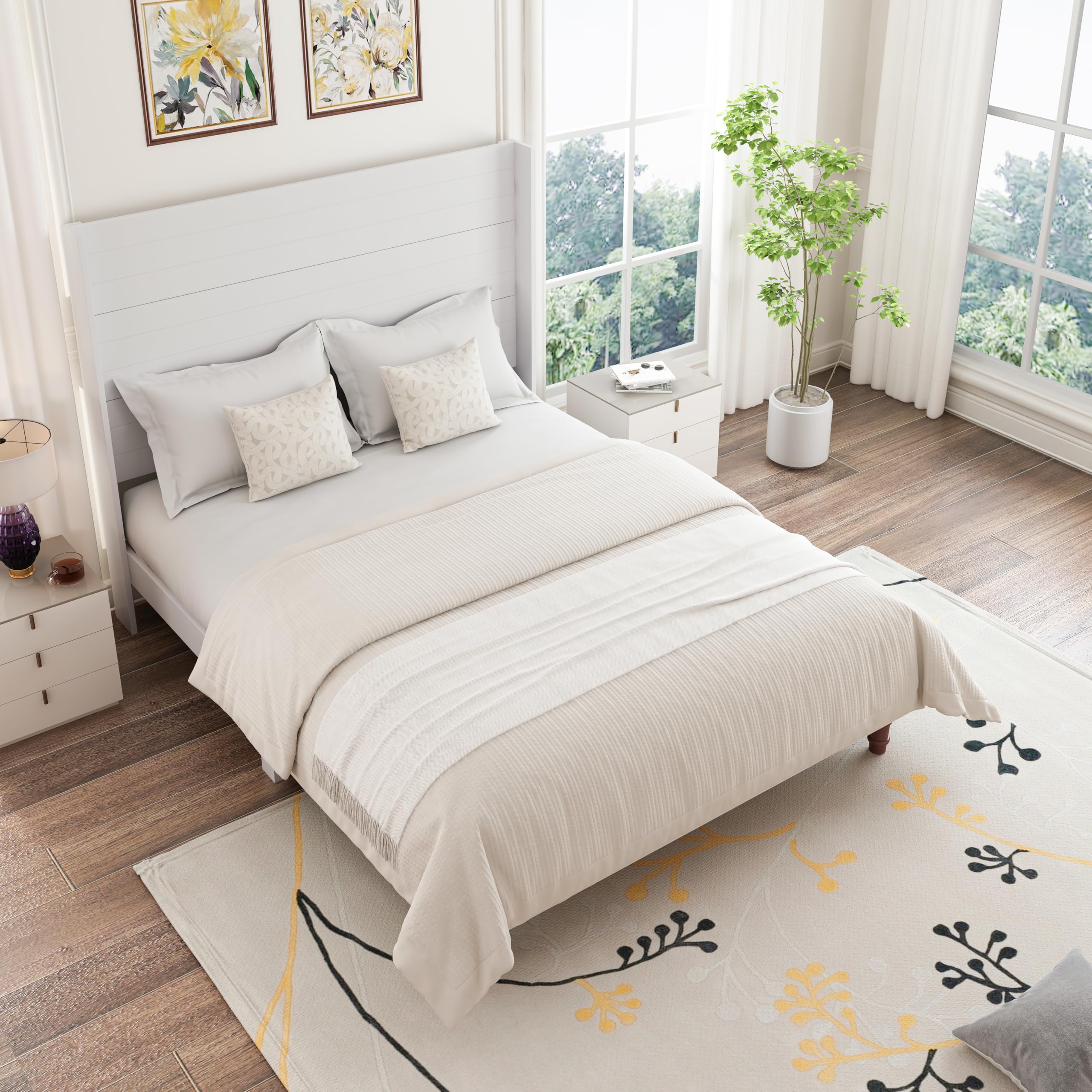 Amazon.com: Stylish High Headboard Bed, 54 