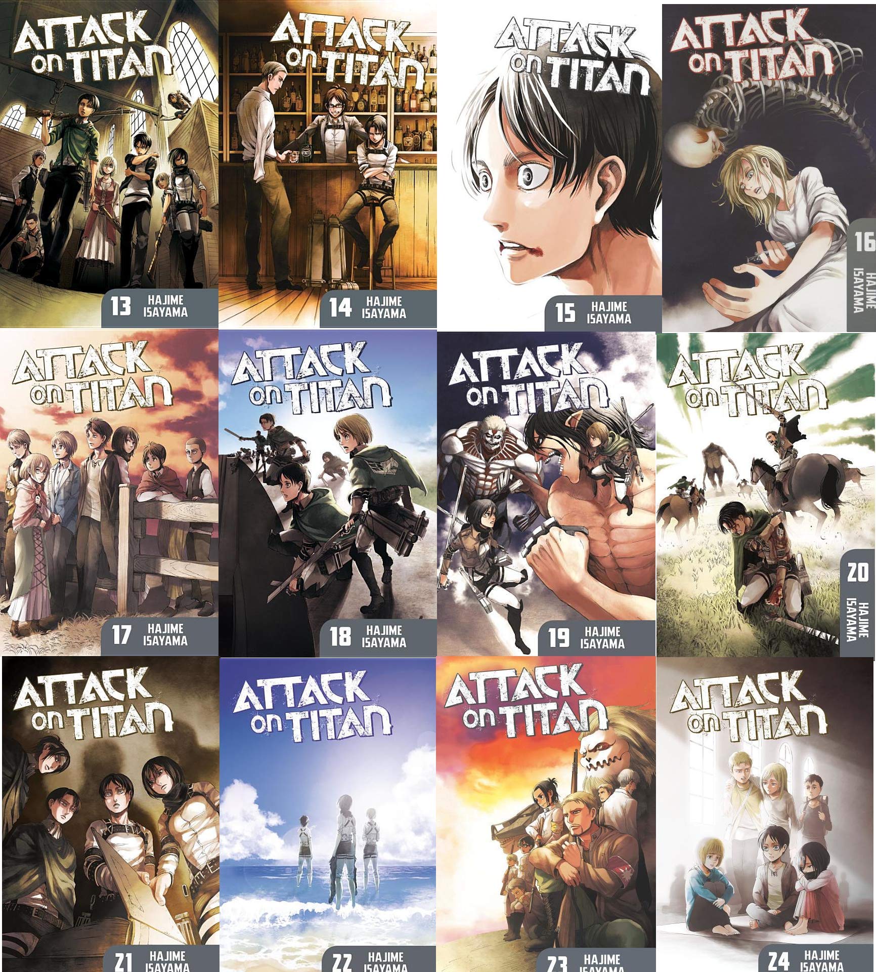 ATTACK ON TITAN BOOK SET #'s 13-24 Paperback – 1 Jan. 2020