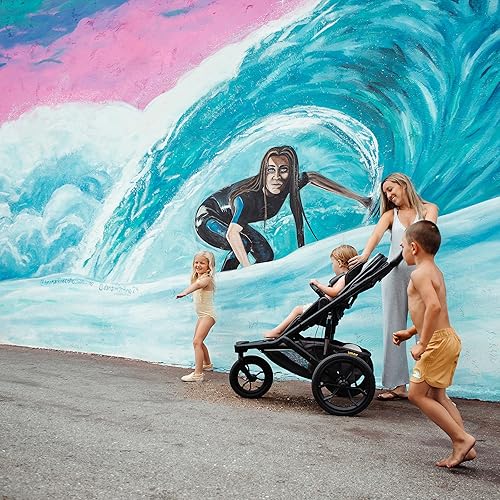 Miniatura 8 de Veer Switch & Jog - Cochecito de jogging de 3 ruedas todo terreno con asiento Switchback Absorción de golpes, duradero, maniobrable, plegable Se