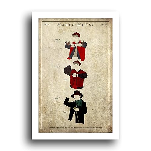 Miniatura 1 de Marty McFly - Back to the Future - Delorean - Doc - Hill Valley - 13x19 Original Minimalist Art Poster Print